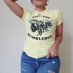Save the Bumblebee yellow graphic t-shirt